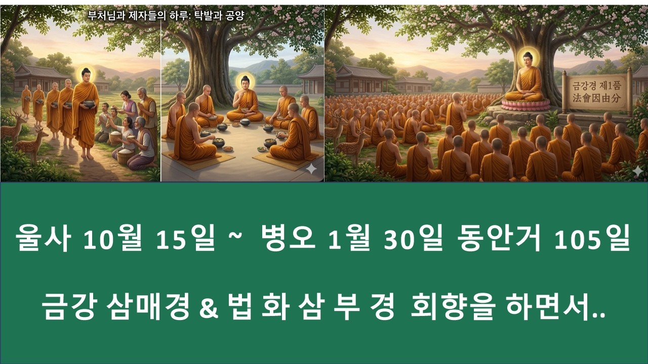 무량의경 묘법연화경 관보현보살행법경 금감삼매경..그 대장정의