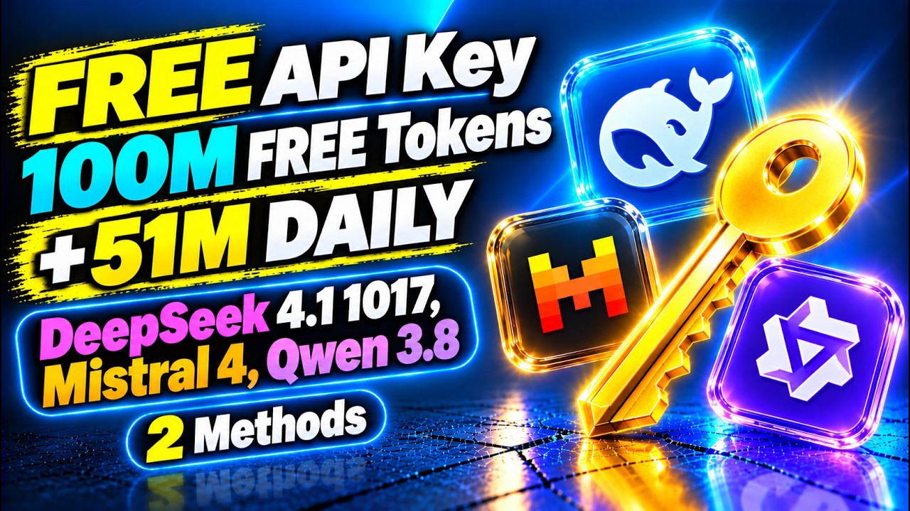 FREE API Key +100M FREE Tokens + 51M DAILY! DeepSeek 4.1 1017, Mistral 4, Qwen 3.8