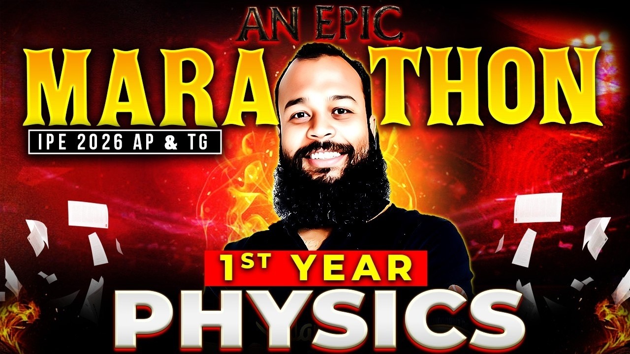 Physics Marathon 🔥 | Inter 1st Year Complete Revision | AP & TG Board | IPE 2026 | Sameer Sir