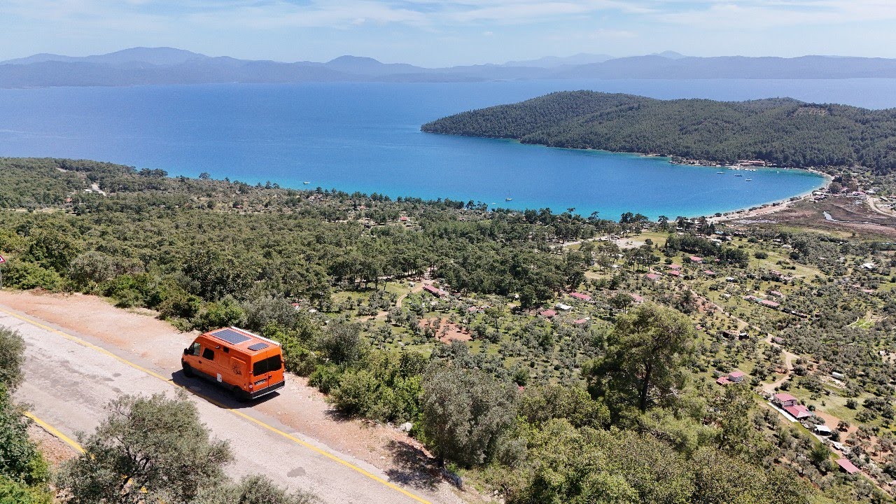 Muğla'da Gezilecek Yerler - 1 - Karavanla Bodrum’dan Akyaka’ya, Orman Kamp alanı ve Gökçe Sahil 🎥