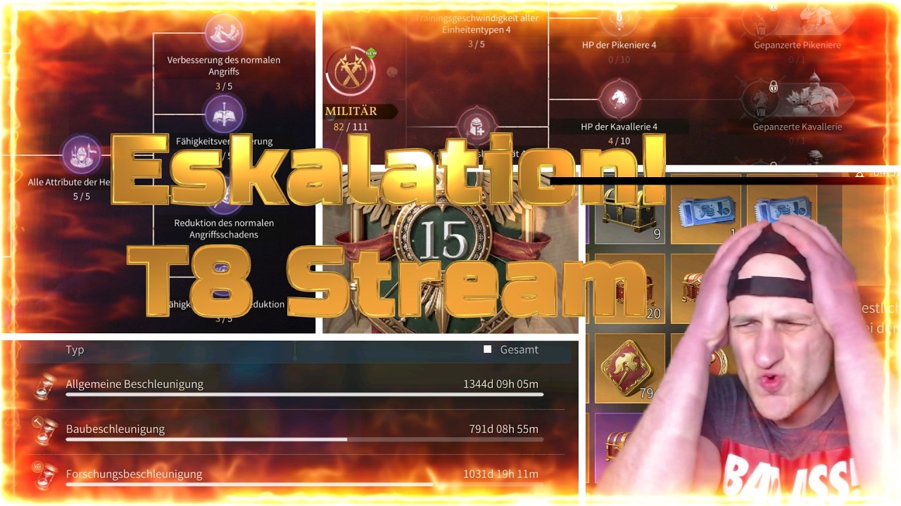 Pacos pusht live auf T8! 3000 Tage Speeds Ups! WhaleGaming in Age of Empires Mobile - Server 159