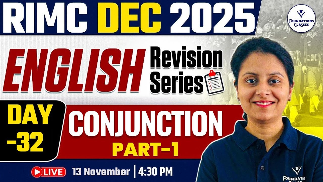 RIMC December 2025 | English Revision Day-32 | Conjunction Rules & Practice Part-1 | Sheena Ma&rsquo;am