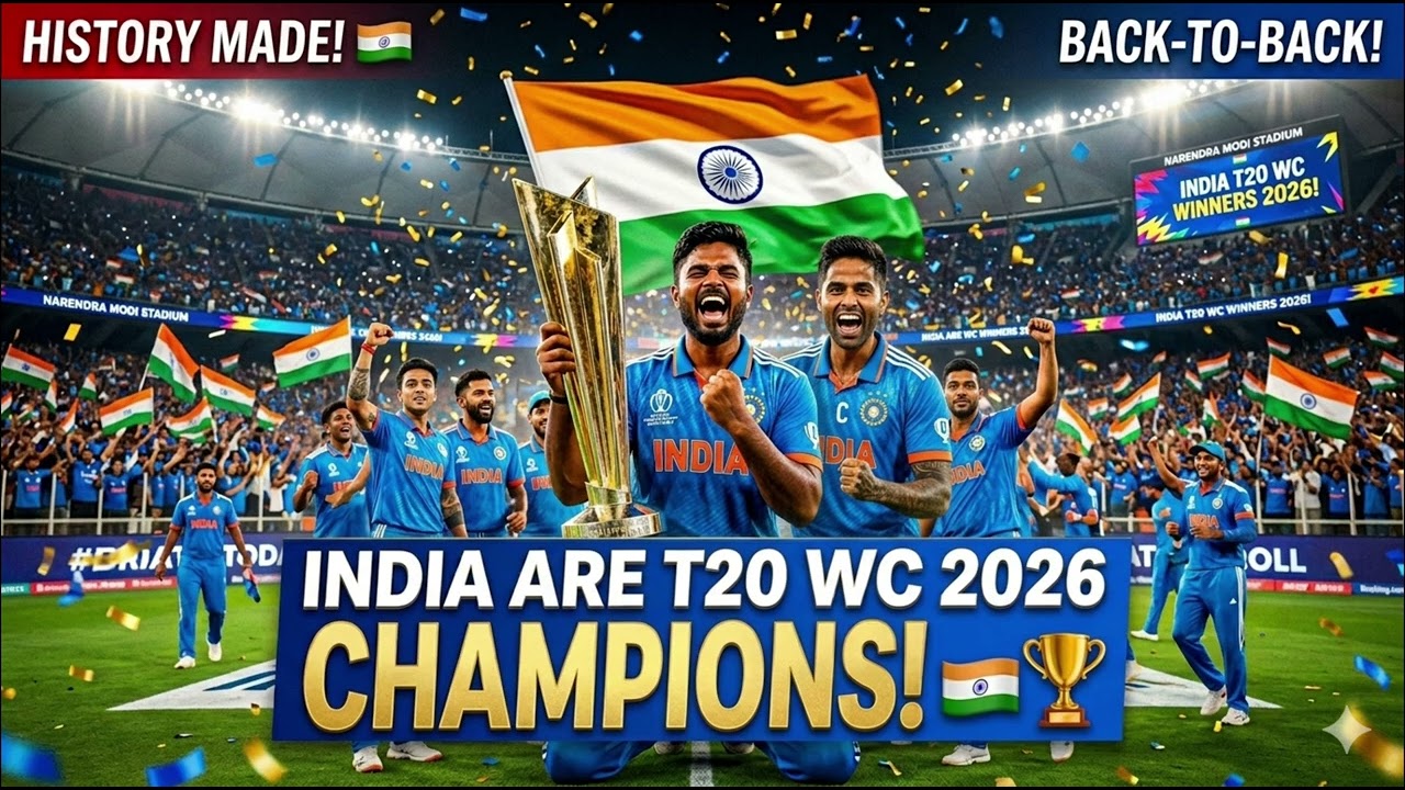 INDIA ARE T20 CHMPION AGAIN Ahmedabad Mein Tiranga Lehra Gaya! 🇮🇳🔥 #T20WorldCup