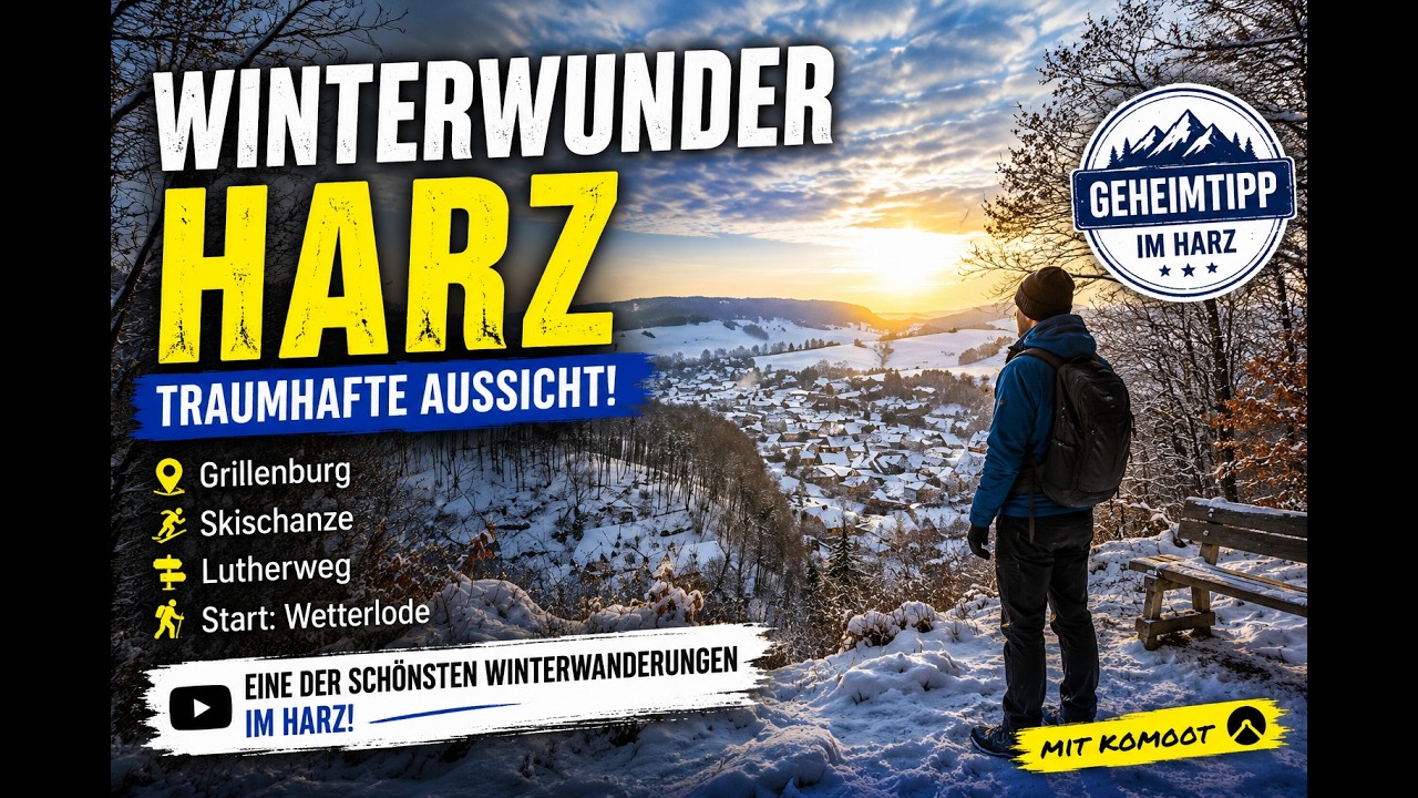 Harzwanderung im Winter mit Grillenburg, Skischanze, HWN, Lutherweg mit Komoot ab  Wettelrode