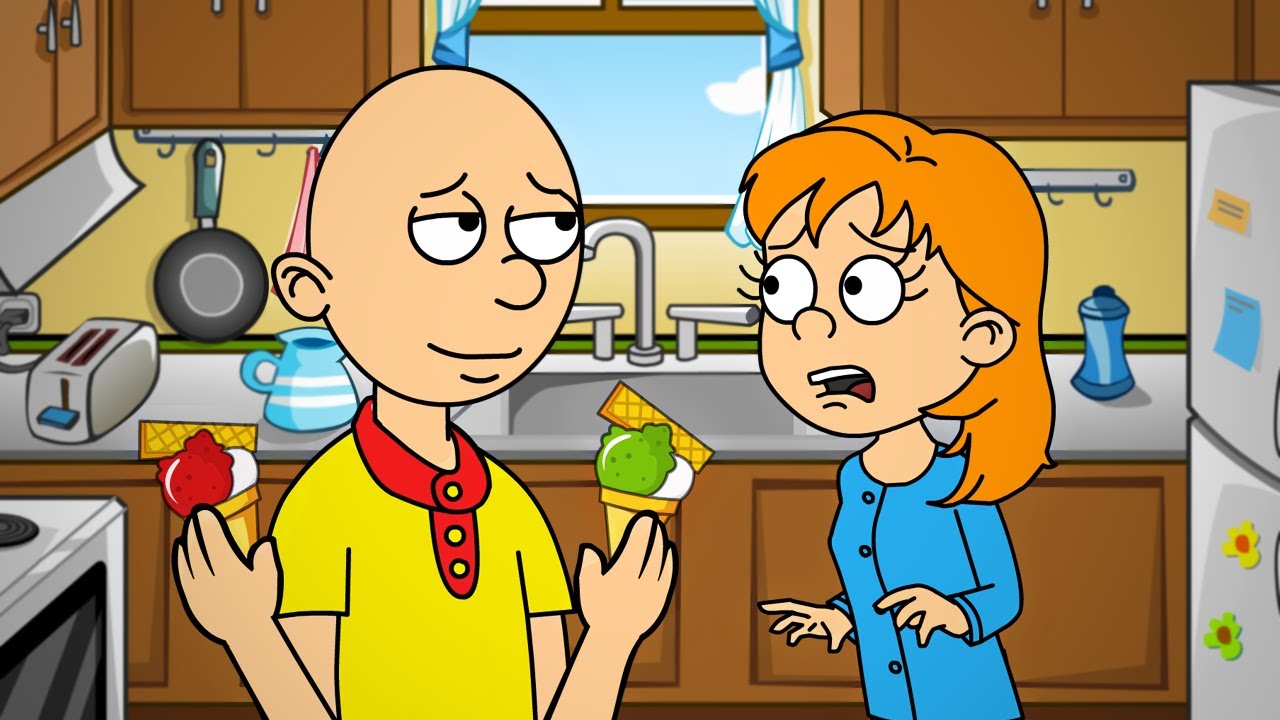 Caillou Turns His Family Into Ice Cream And Gets Grounded