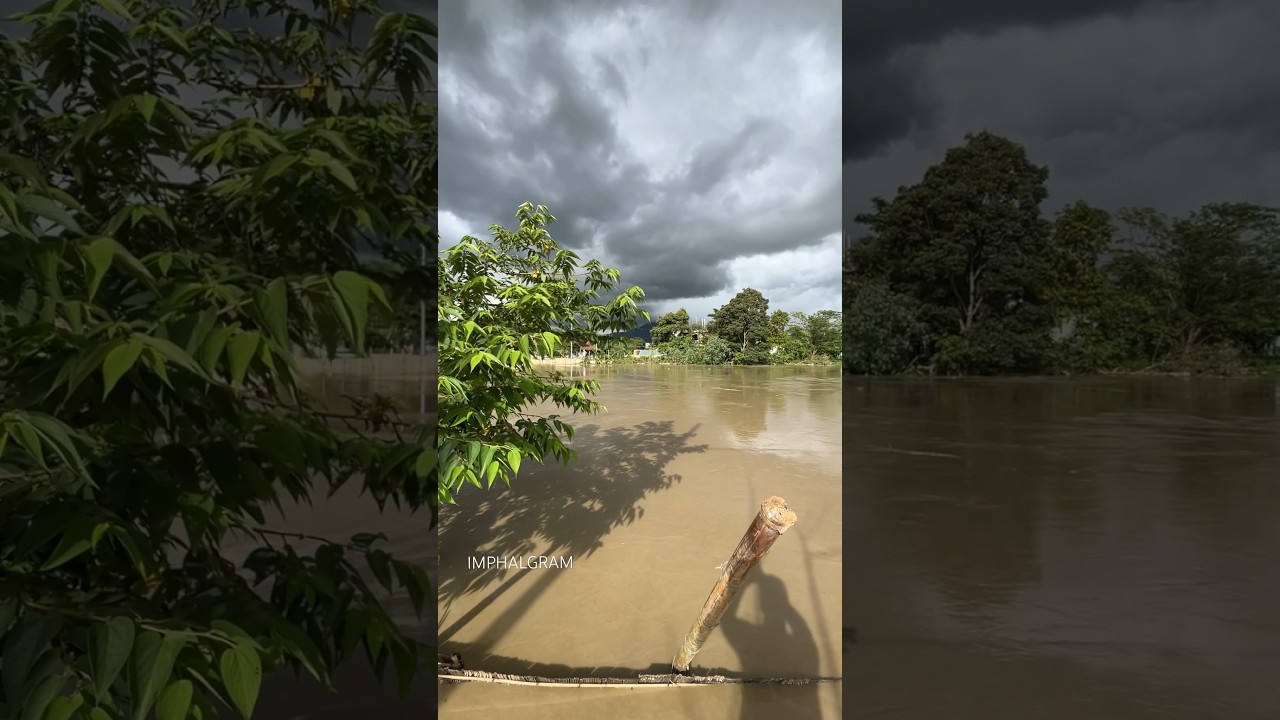 Imphal River Scenes! 🚨 Details in the comments ⬇️ #Manipur #Singjamei #Flood #HighAlert #Imphal