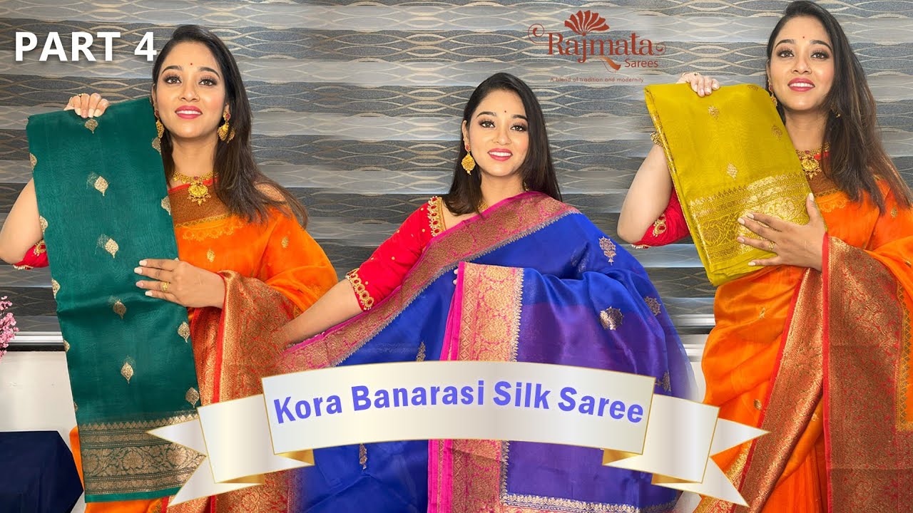 Pure Kora Banarasi Silk Saree.