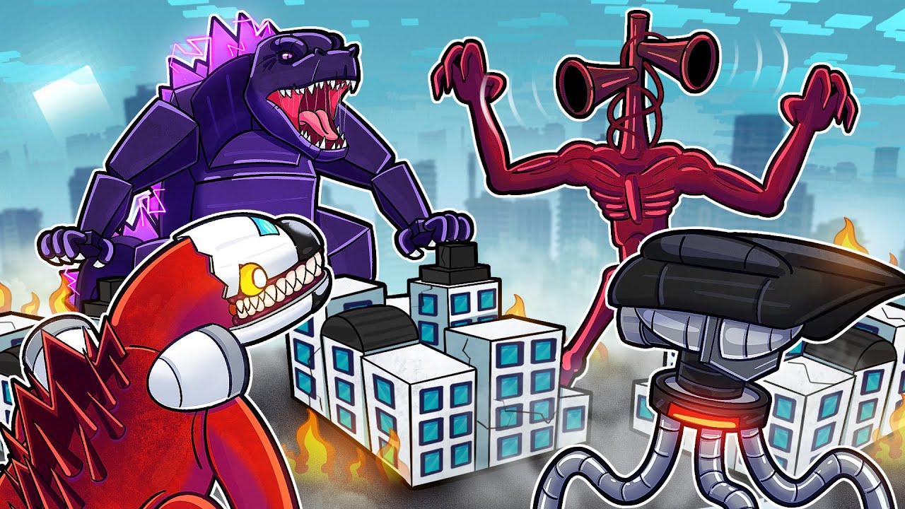 GIANT MORPH UNIVERSE - SCPS vs KAIJU vs INFECTED vs TREVOR HENDERSON!! (Minecraft)