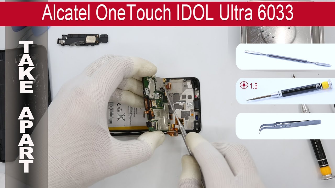 Как разобрать 📱 Alcatel One Touch Idol Ultra 6033  Разборка и ремонт