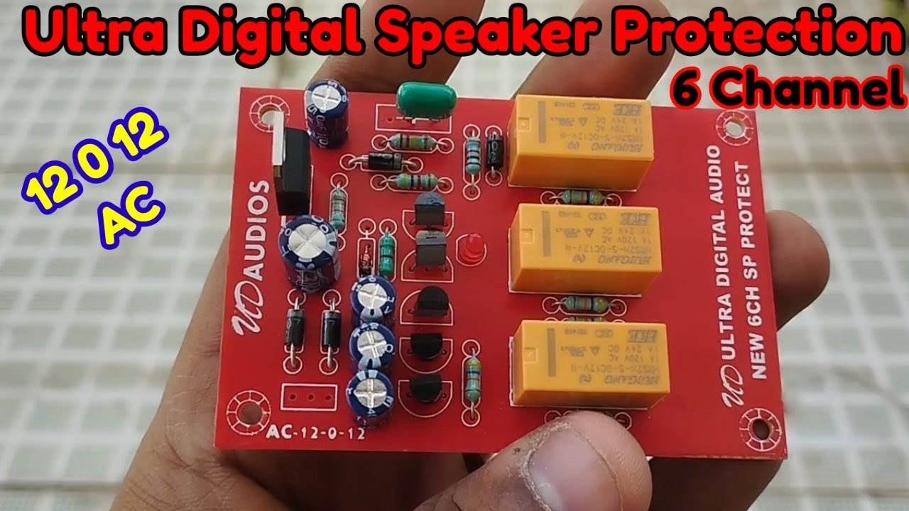 Ultra digital Audios | 6 Channel Home Theater Speaker Protection Board | 12-0-12V AC | GKS Info Tech
