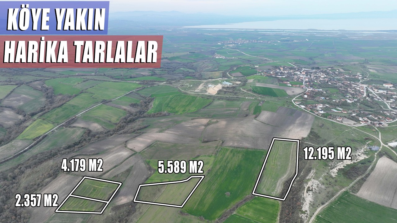 2143- Manyas Şevketiye'de Köye Yakın Su Kuyusu Olan 4 Adet Tarla