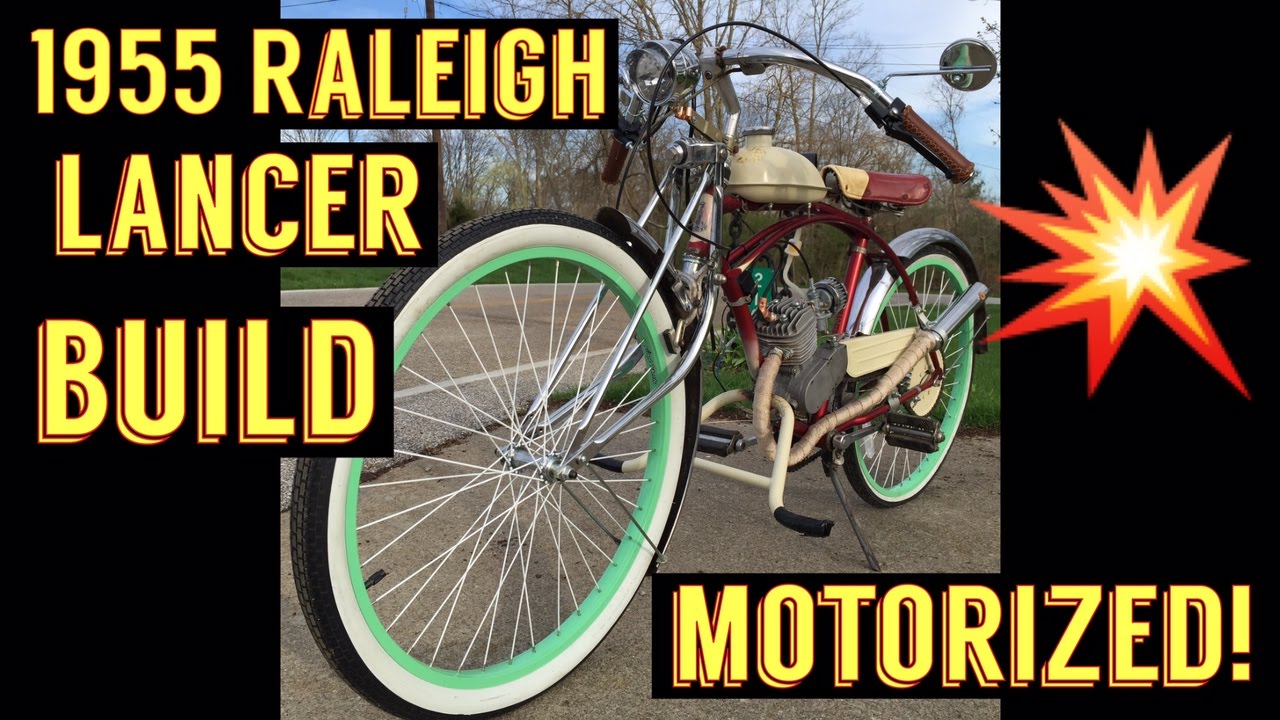 1955 Raleigh Bike Build - Bicycle Engine Install - motorized bicycle