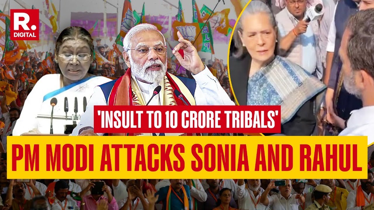 PM Modi Takes On Sonia And Rahul Gandhi For Insulting President Draupadi Murmu