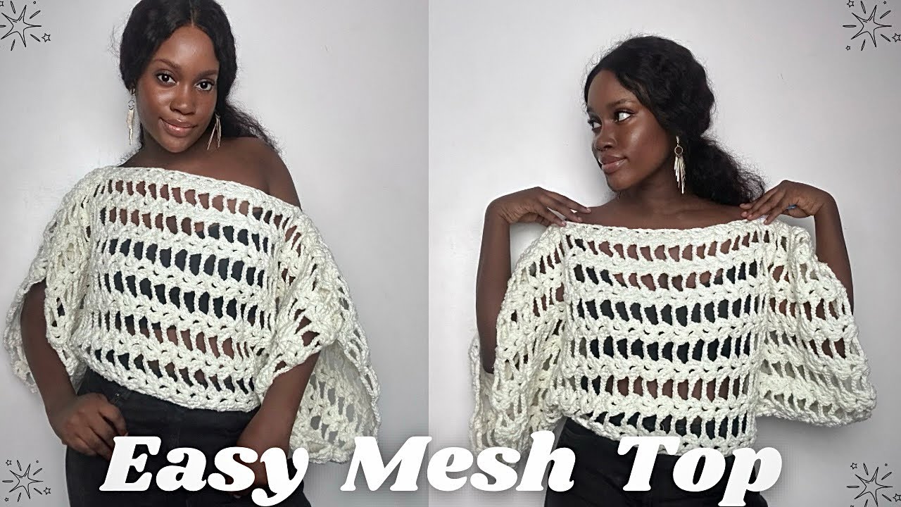 How to Crochet an Easy Boho Mesh Top | Beginner Friendly Tee & Blouse (Pinterest Inspired, All Sizes
