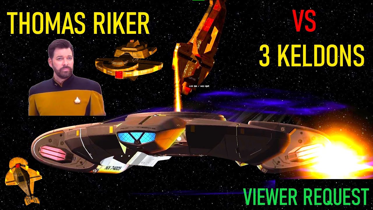 Viewer Request - DS9 USS Defiant VS 3 Cardassian Keldons - Star Trek Starship Battles