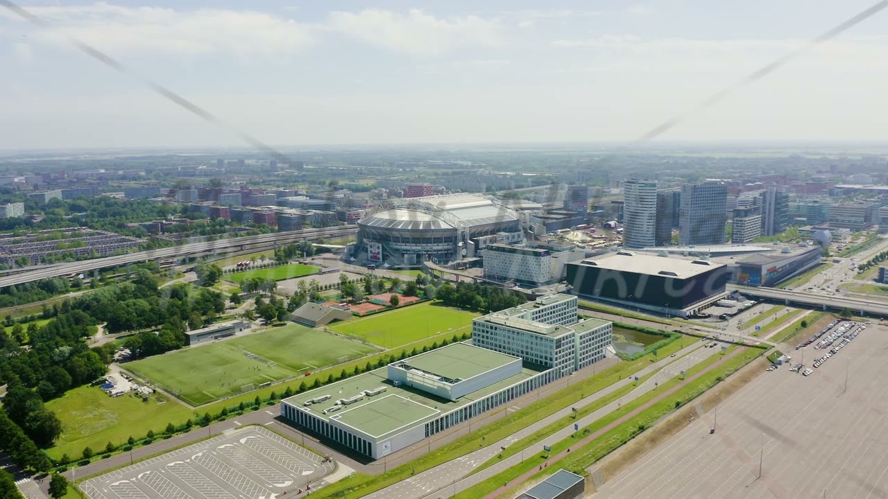 Amsterdam, Netherlands. Johan Cruijff ArenA (Amsterdam Arena). 2020 FIFA World Cup venue, Aerial Vie