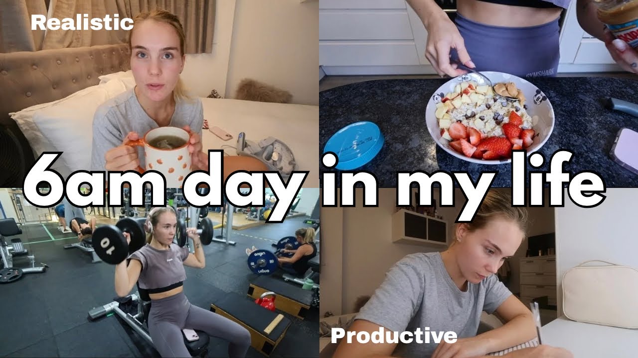 6am *productive* day in my life | working out, journaling, self care ⏰🧘🏼‍♀️✅