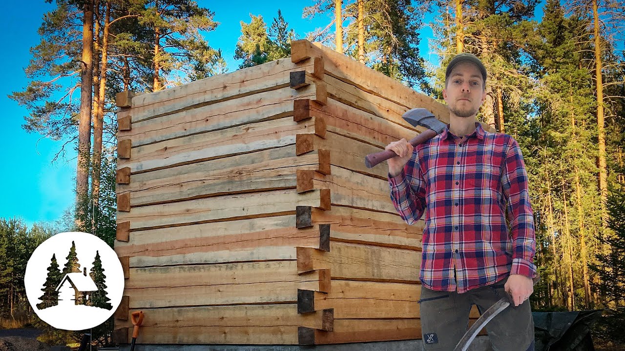 I built my first full scribe dovetail LOG CABIN frame.