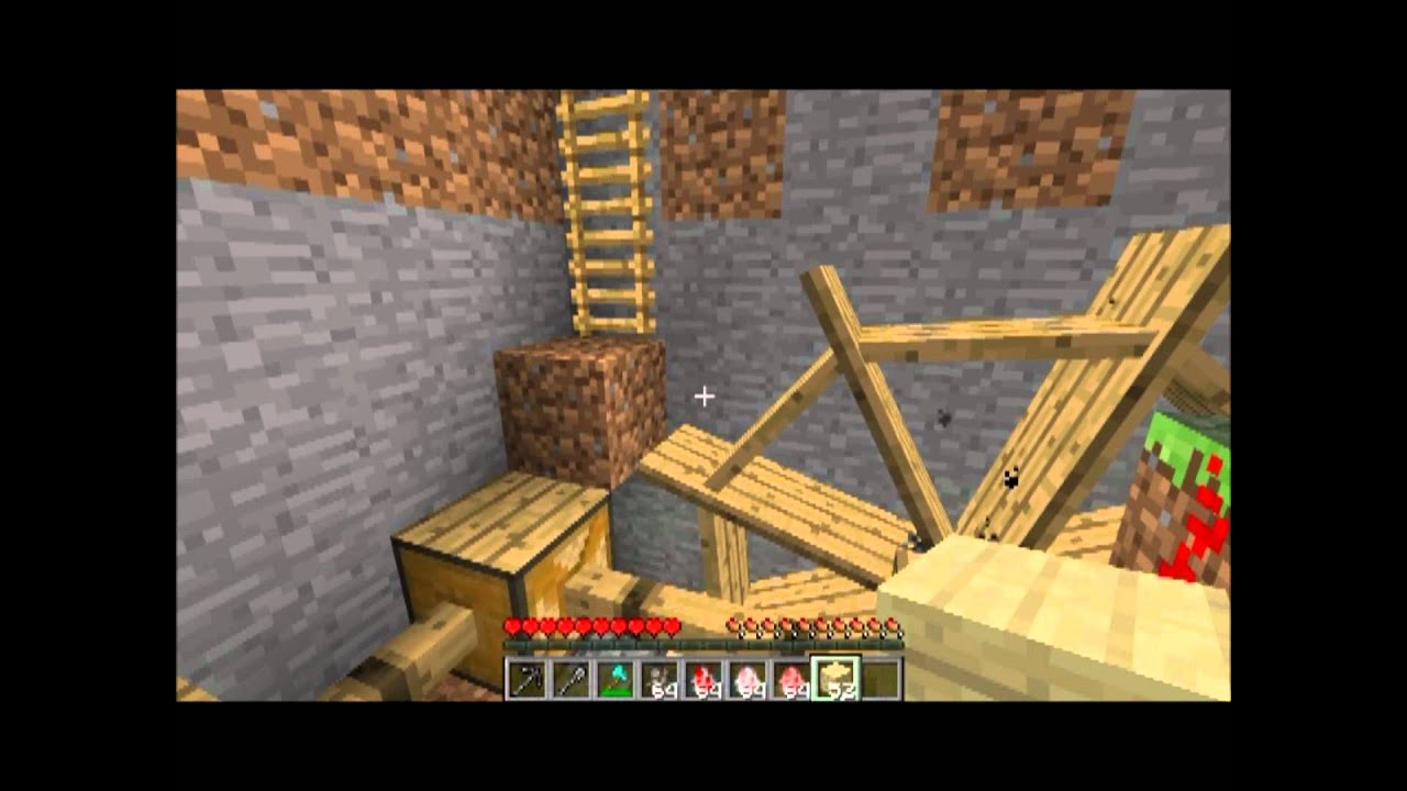 Saw pit created using the Better than wolves mod on Minecraft
