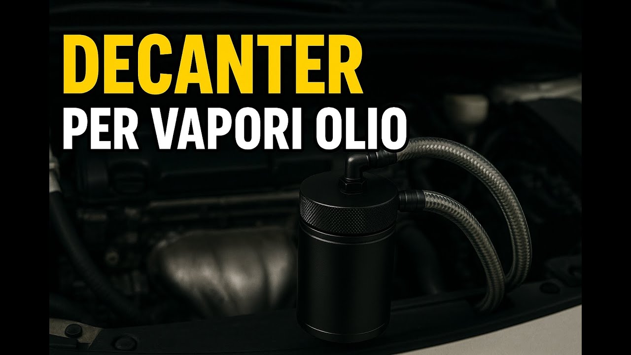 Decanter per vapori olio motore.