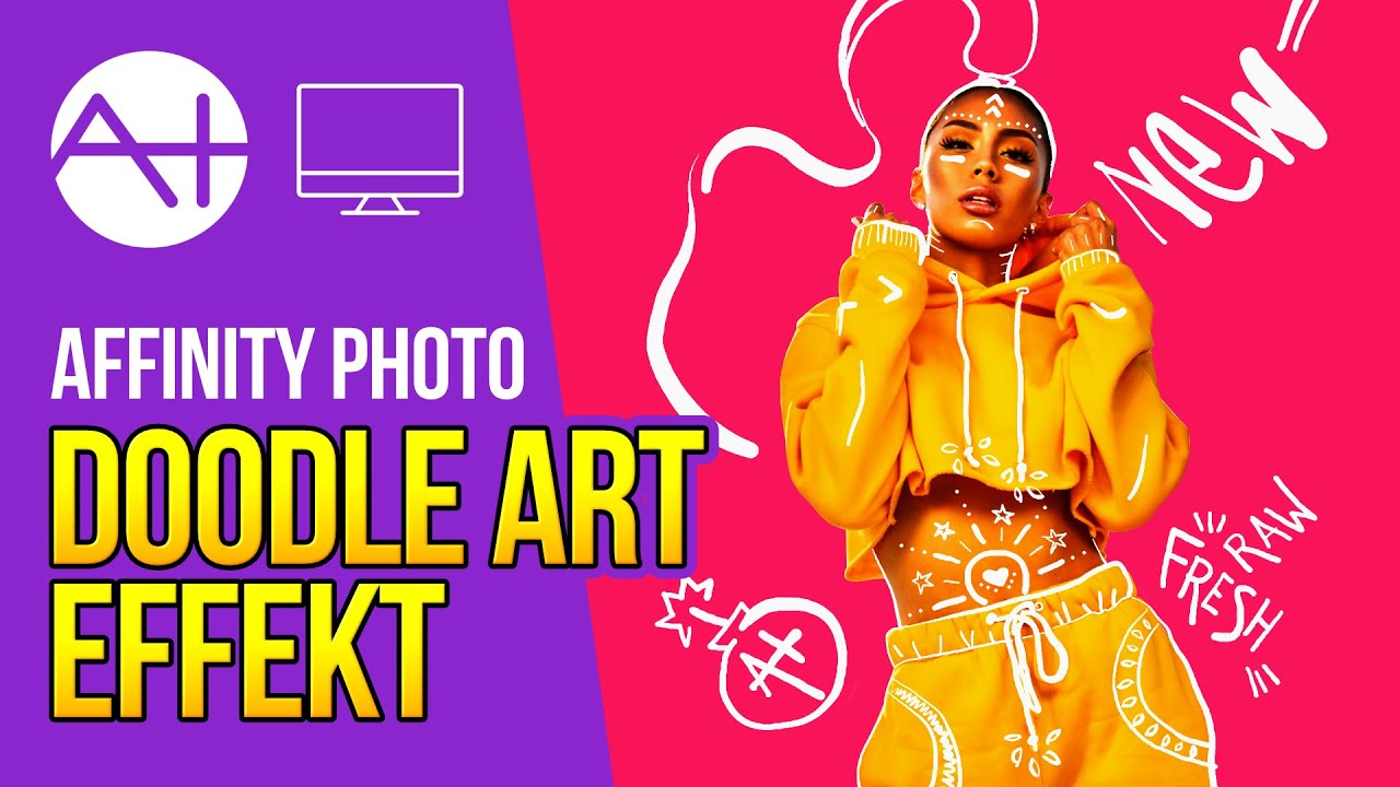 Doodle Art Effect | Affinity Photo with English Subtitles