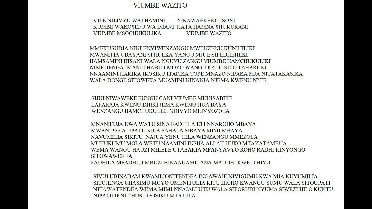 Viumbe wazito _official Instrument