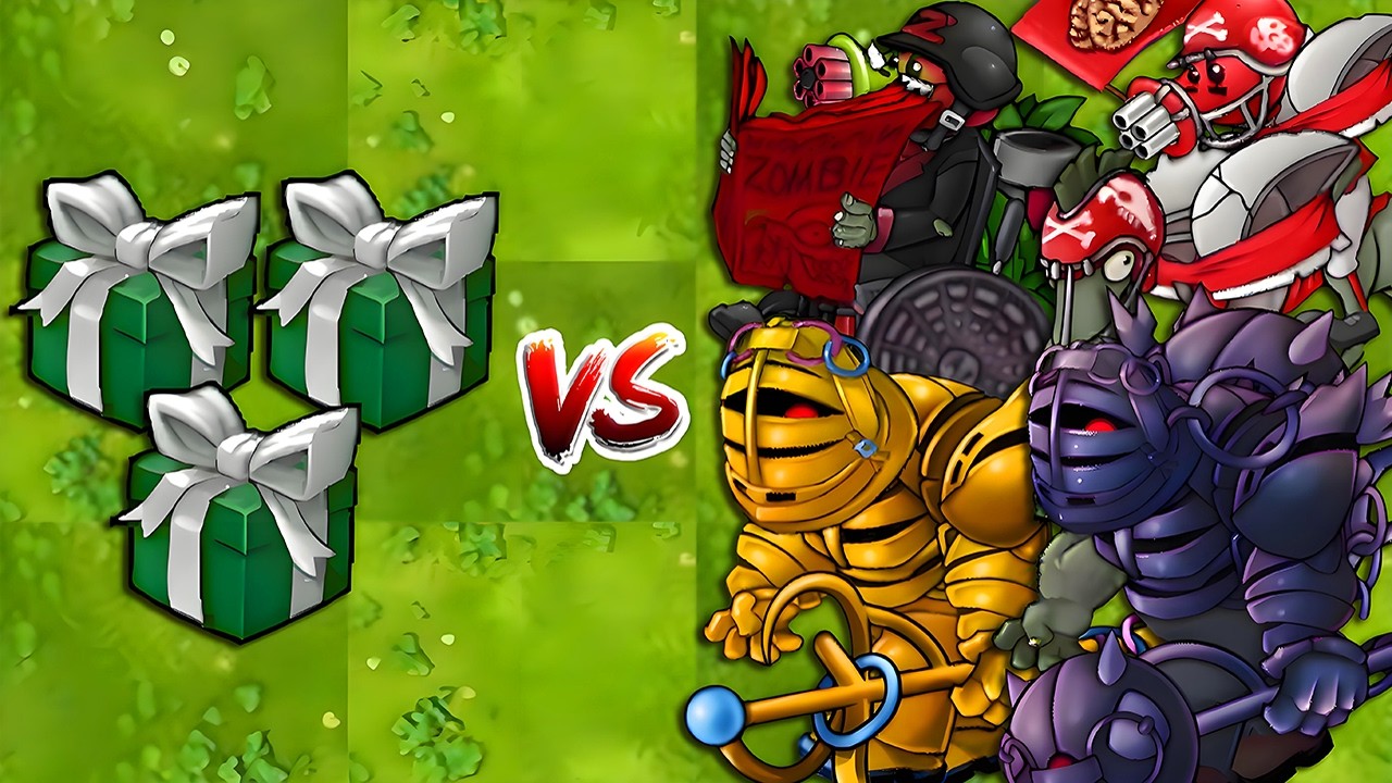 PVZ Fusion 3.4 Challenge - 3 Green Plants Box vs All Zombies x30 - Who Will Win?