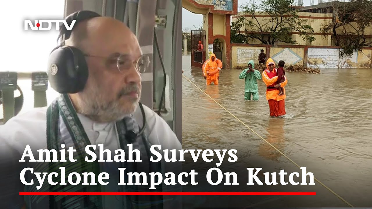 Amit Shah Conducts Aerial Survey Of Cyclone Biparjoy Affected Areas In Gujarat