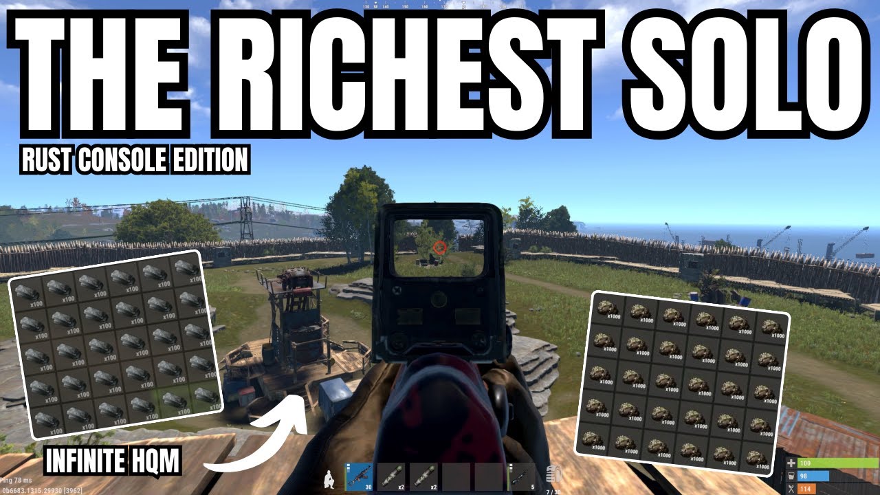 WALLING IN HQM QUARRY made me the RICHEST SOLO | Rust Console Movie