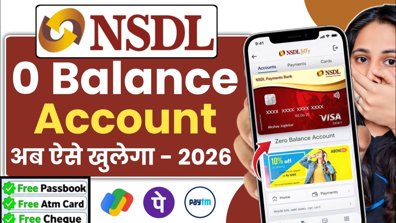 nsdl payment bank zero balance account opening online 🔥 || how to open nsdl payment bank account