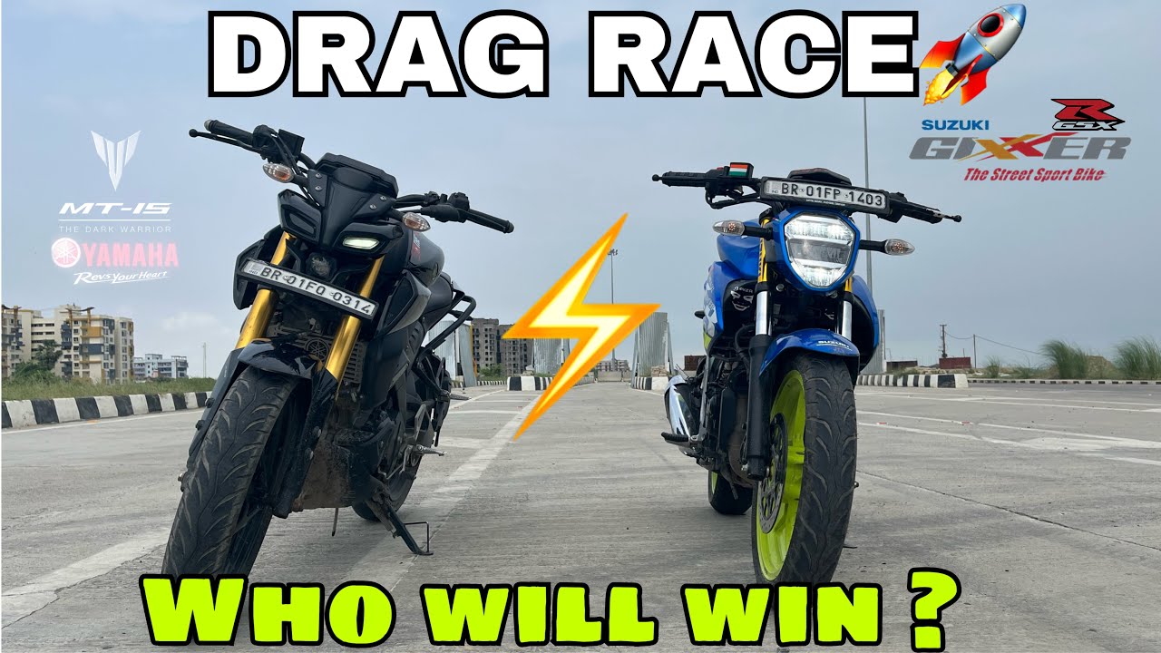 DRAG RACE SUZUKI GIXXER VS YAMAHA  MT-15 || UNEXPECTED RESULT😱 || FULL POTENTIAL BIKE RACE