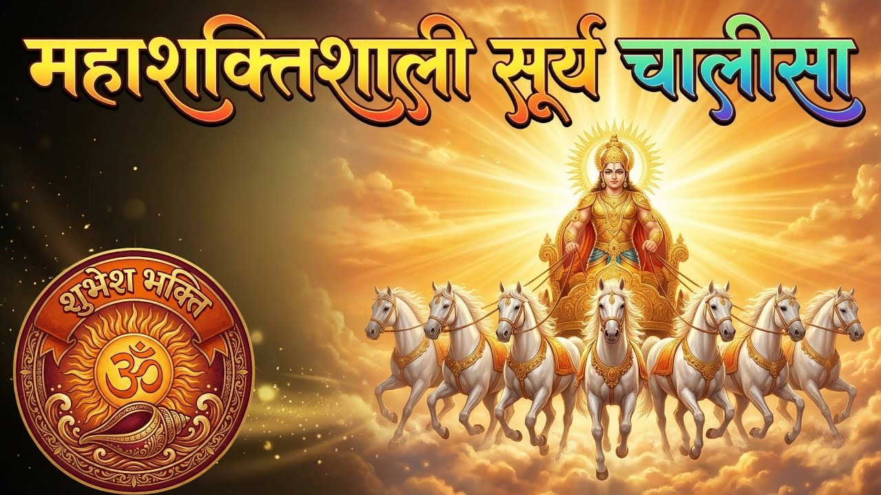 🌞 श्री सूर्य चालीसा | Shri Surya Chalisa | आरोग्य, तेज और सफलता के लिए अचूक पाठ | 4K Video