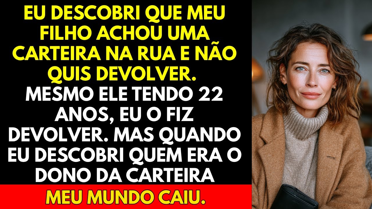 Eu descobri que meu filho achou uma carteira na rua e não quis devolver. mesmo ele tendo...