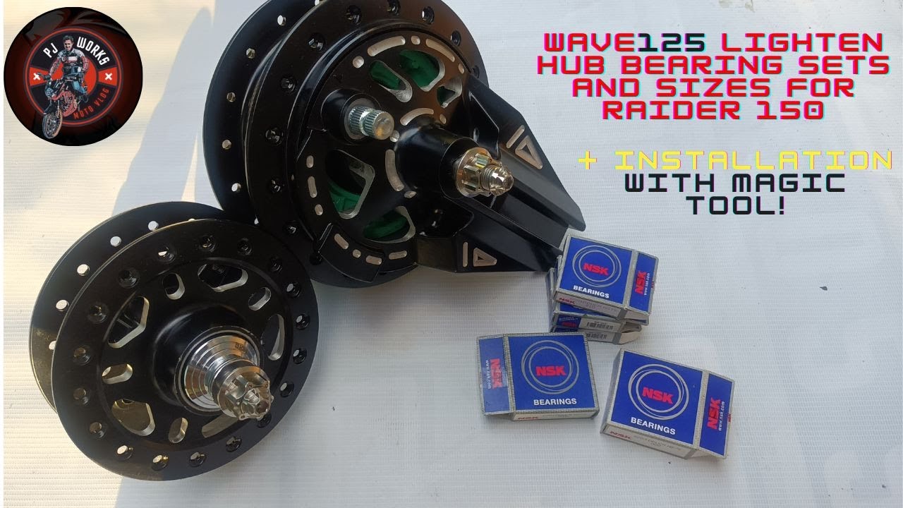 BEARING SETS AND SIZES INSTALLED IN WAVE 125 LIGHTEN HUB FOR RAIDER 150|DIY|PJworks #raider150