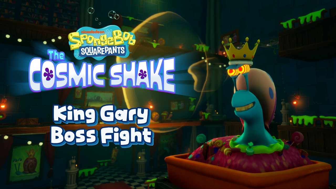 King Gary Boss Fight & “Pet You Didn’t See That Coming” Achievement | SpongeBob Cosmic Shake