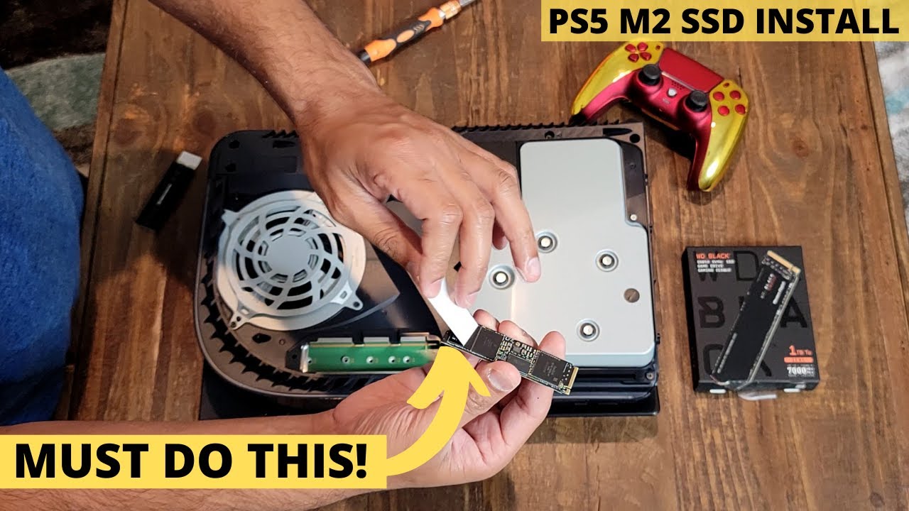 PS5 m2 SSD Installation Western Digital SN850 with Heatsink and Speed Test
