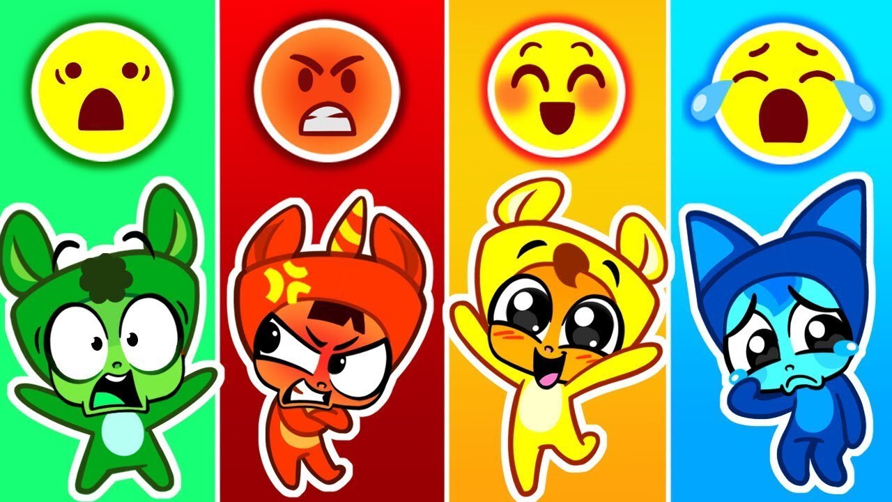 Learn Feelings and Emotions 😊💖 How to Share My Emotions? 🤔 Educational Cartoons for Kids