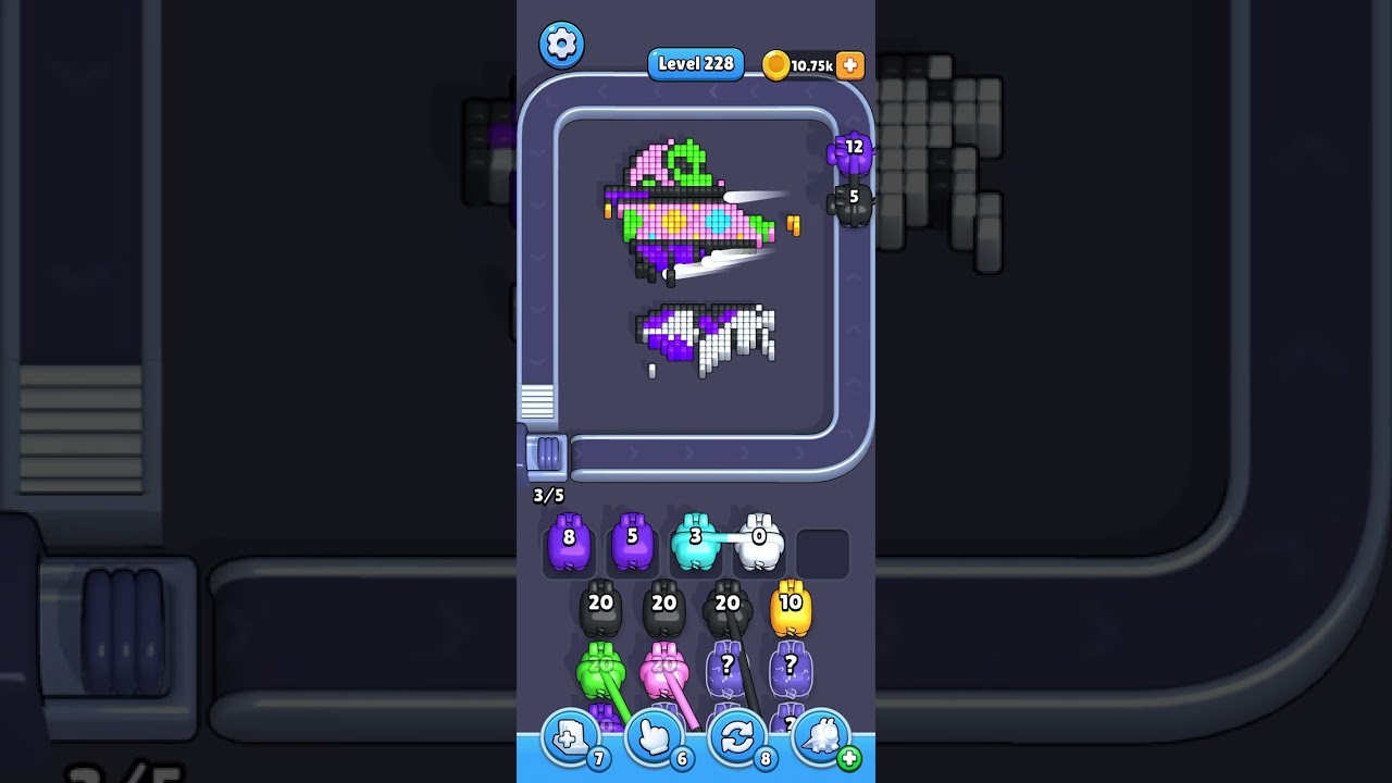 Level 228 UFO and cow pixel mystery! #pixelflow #level228 subscribe!