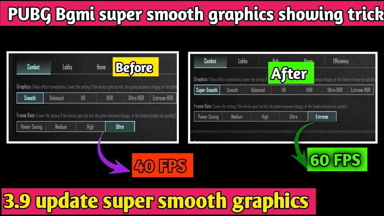 Pubg Mobile Super Smooth Option Not Showing Fix ll Pubg Super Smooth Option ll Super Smooth Graphics