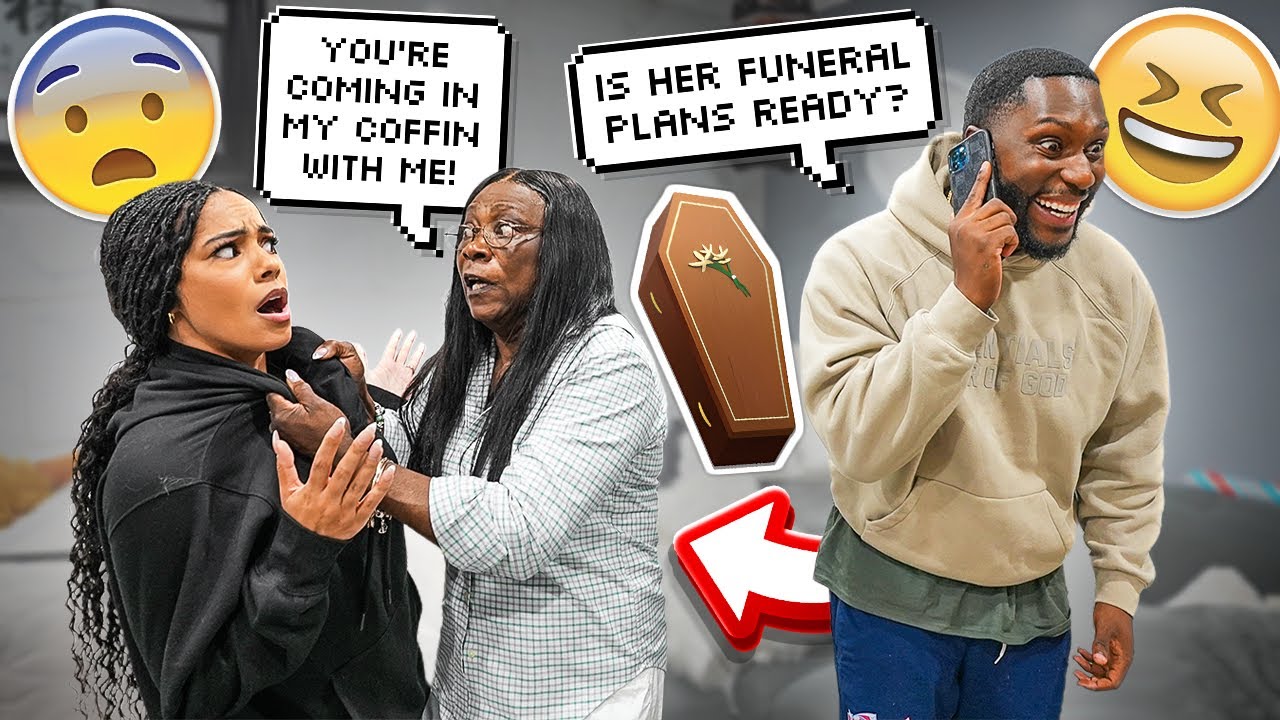 Planning My Mom’s FUNERAL In Front Of Her Then Offering Her A SUSPICIOUS DRINK PRANK! *INTENSE*