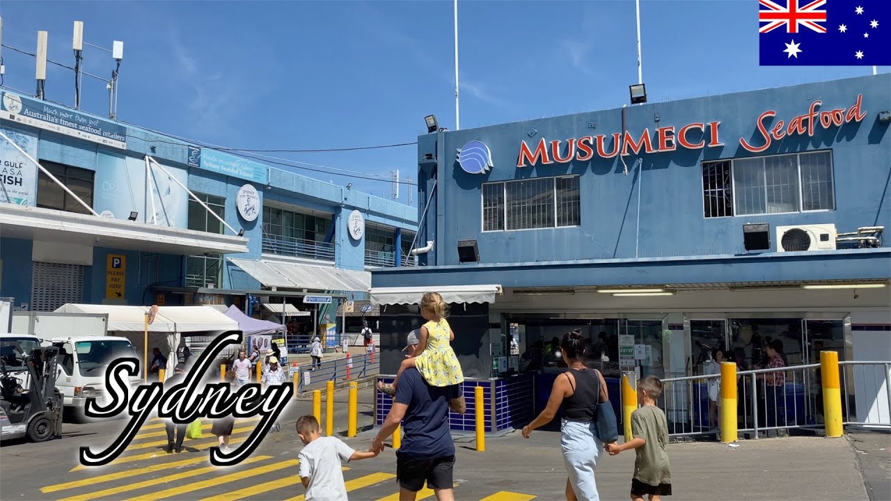 🇦🇺【4K】Sydney Summer Walk - Fish Market in Pyrmont Suburb (March 2021)