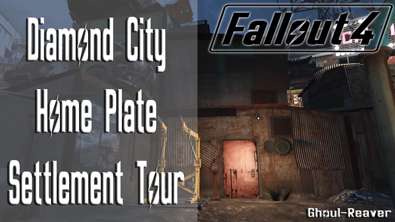 Fallout 4 - PS4 - Home plate settlement tour walk around - no mods