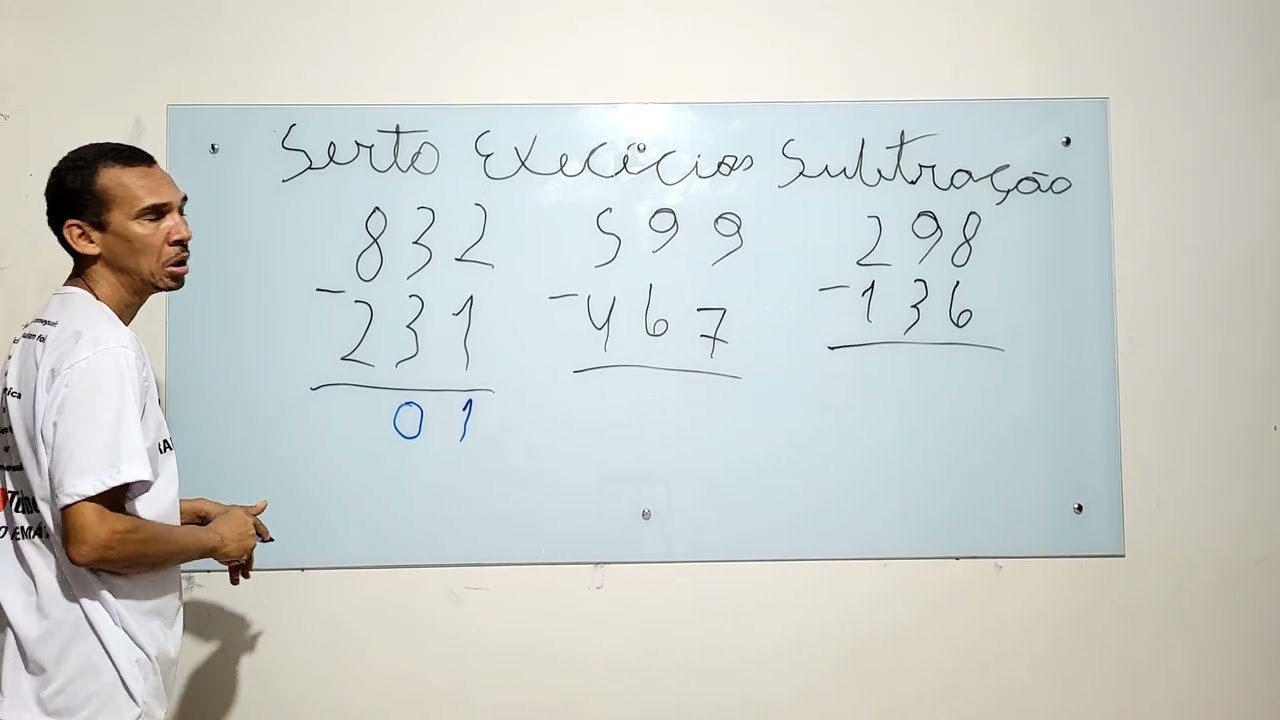 Serto Exercício Subtração.