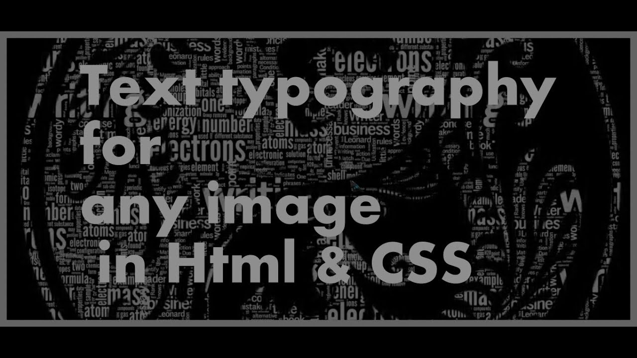 Text typography for any image in Html & CSS | Типография текста на любое изображение на Html & CSS