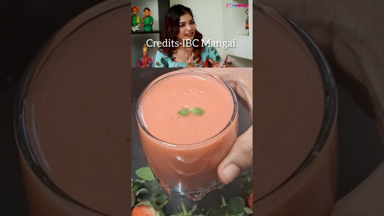 🍓 Strawberry juice for skin glowing🍷#juice #Strawberry #skinglowing #trending #shorts