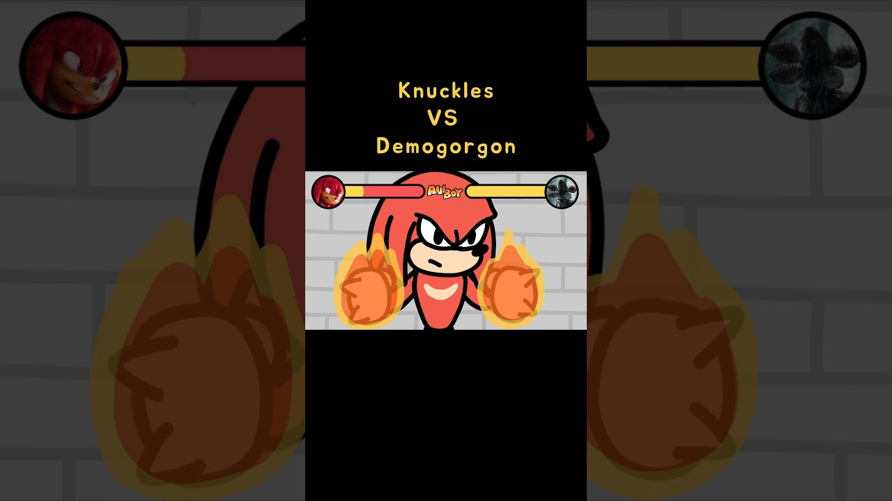 Knuckles vs Demogorgon | Character Battle | Sonic the Hedgehog | Stranger Things