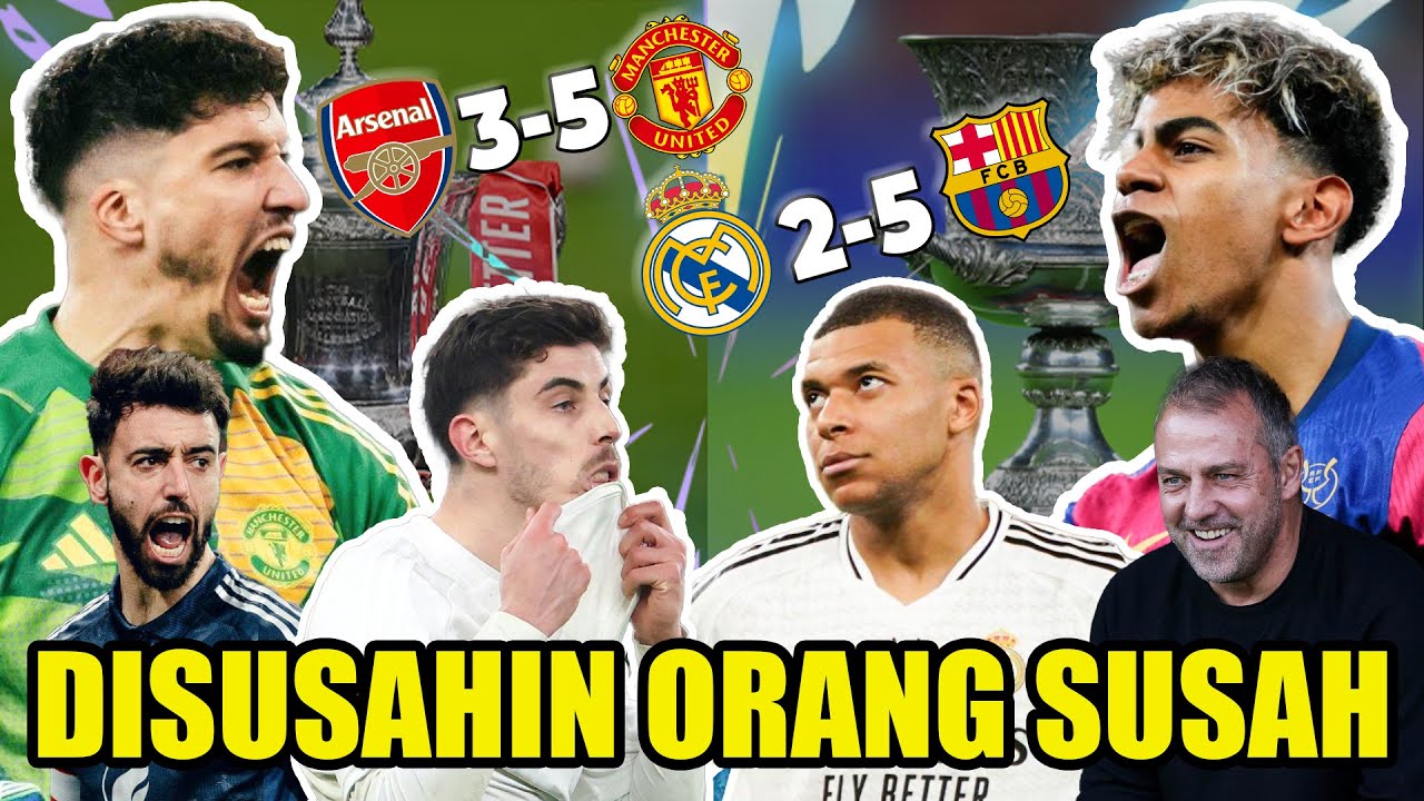 BARCELONA PERMALUKAN MADRID DI FINAL SUPER CUP! 10 PEMAIN MAN UNITED MAMPU PULANGKAN ARSENAL WKWKWK