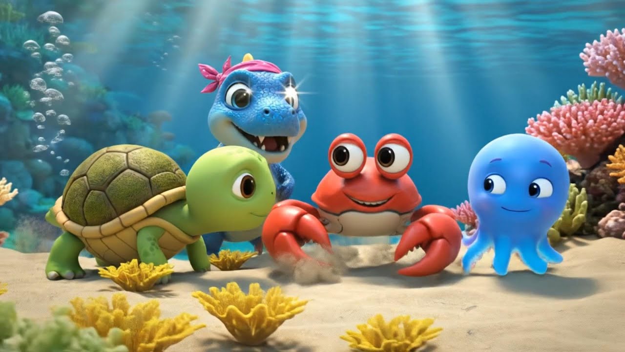 Dino, Tiny, and Crab: Ollie the Color-Changing Octopus and the Great Sea Rescue