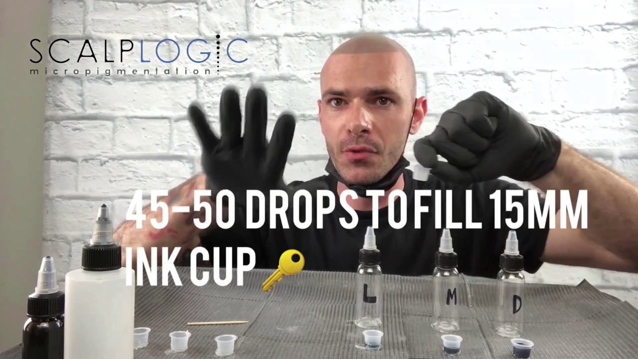 HOW TO MIX INK FOR HAIR TATTOOING OR SCALP MICROPIGMENTATION!!