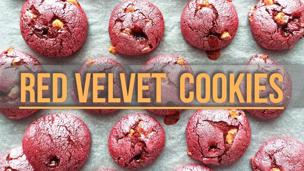 #whitechocolate #redvelvet #cookies White Chocolate Red Velvet Cookies